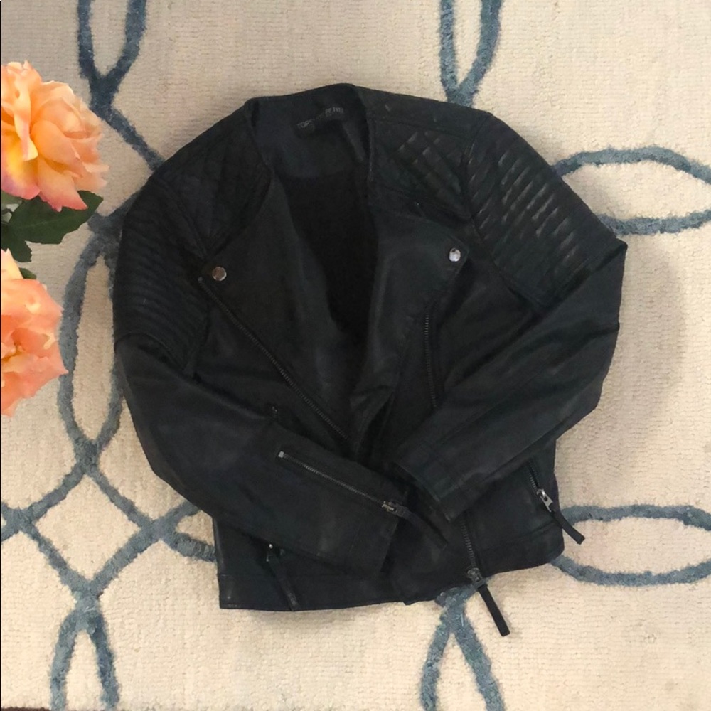 Leather jacket topshop